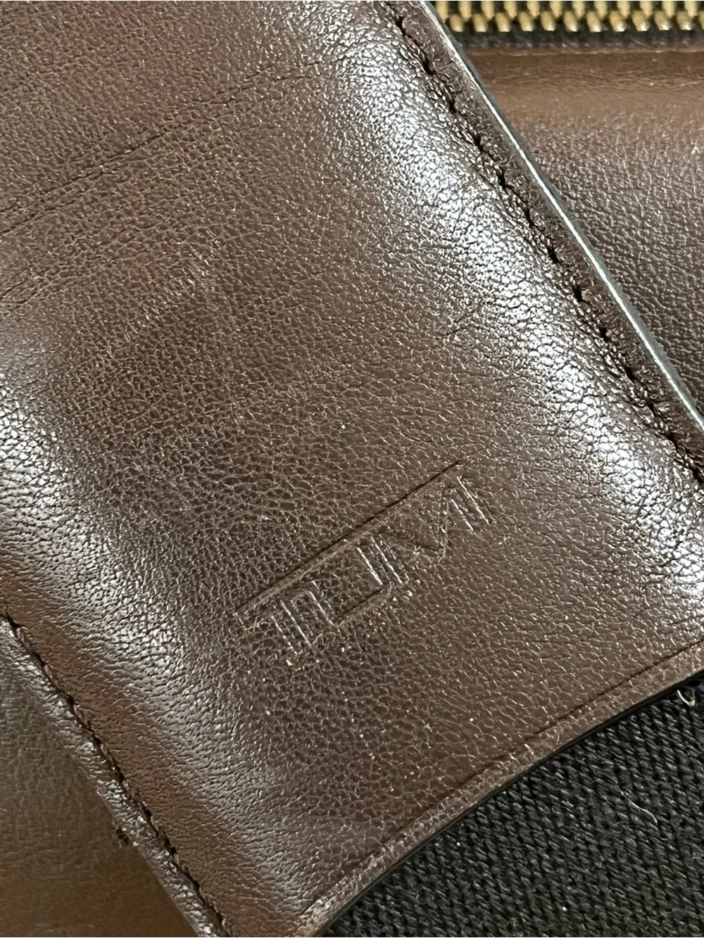 TUMI Brown Leather Briefcase Laptop Messenger/ Expandable Carry-On Shoulder Bag